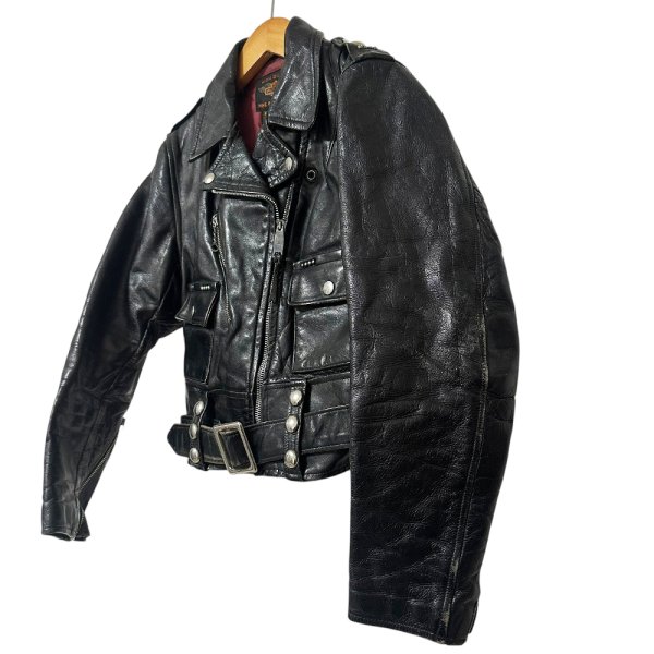 画像5: 1950年代 ハーレーダビッドソン ウイングタグ ダブルライダースジャケット サイクルクイーン 50's Harley-Davidson Cycle Queen motorcycle jacket (5)