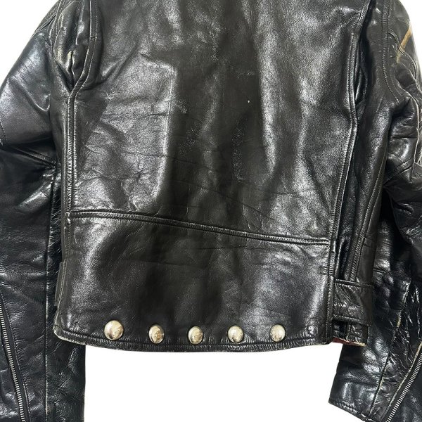 画像8: 1950年代 ハーレーダビッドソン ウイングタグ ダブルライダースジャケット サイクルクイーン 50's Harley-Davidson Cycle Queen motorcycle jacket (8)