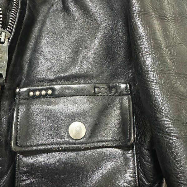 画像9: 1950年代 ハーレーダビッドソン ウイングタグ ダブルライダースジャケット サイクルクイーン 50's Harley-Davidson Cycle Queen motorcycle jacket (9)