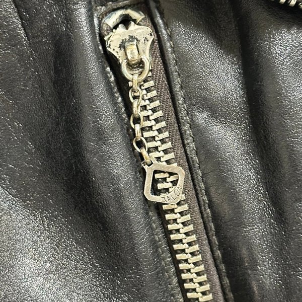 画像18: 1950年代 ハーレーダビッドソン ウイングタグ ダブルライダースジャケット サイクルクイーン 50's Harley-Davidson Cycle Queen motorcycle jacket (18)