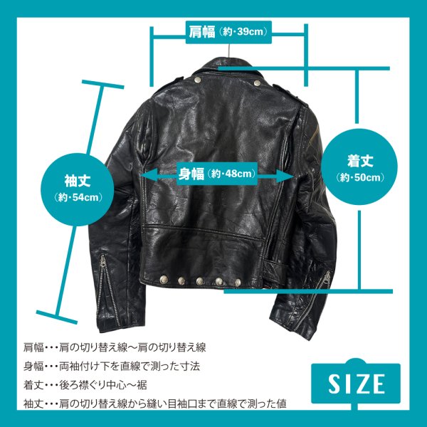 画像19: 1950年代 ハーレーダビッドソン ウイングタグ ダブルライダースジャケット サイクルクイーン 50's Harley-Davidson Cycle Queen motorcycle jacket (19)