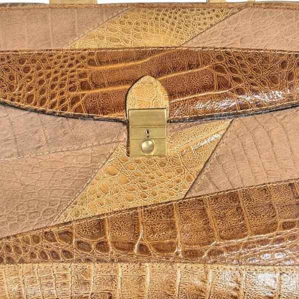 画像3: SUDHAUS ヴィンテージ ブリーフケース バッグ レザー パッチワーク GES.GESCH (3)