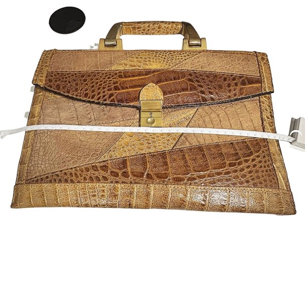 画像12: SUDHAUS ヴィンテージ ブリーフケース バッグ レザー パッチワーク GES.GESCH (12)